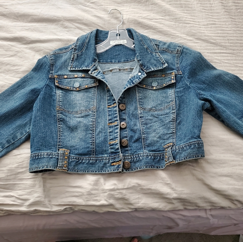 Cropped Denim Jacket XL